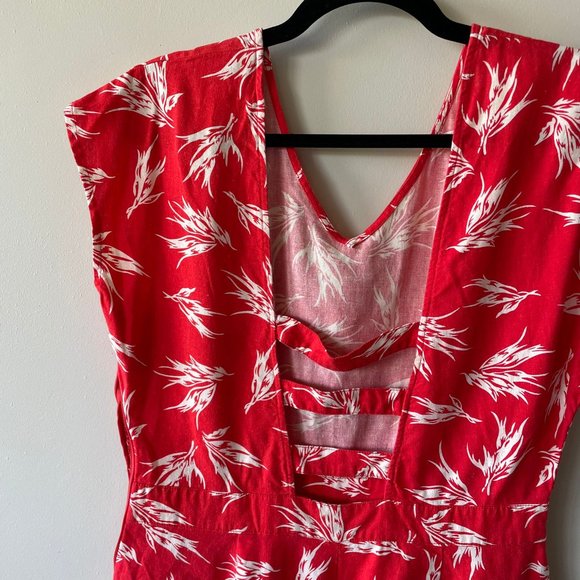 BOGO - Red Floral Romper - Picture 3 of 6